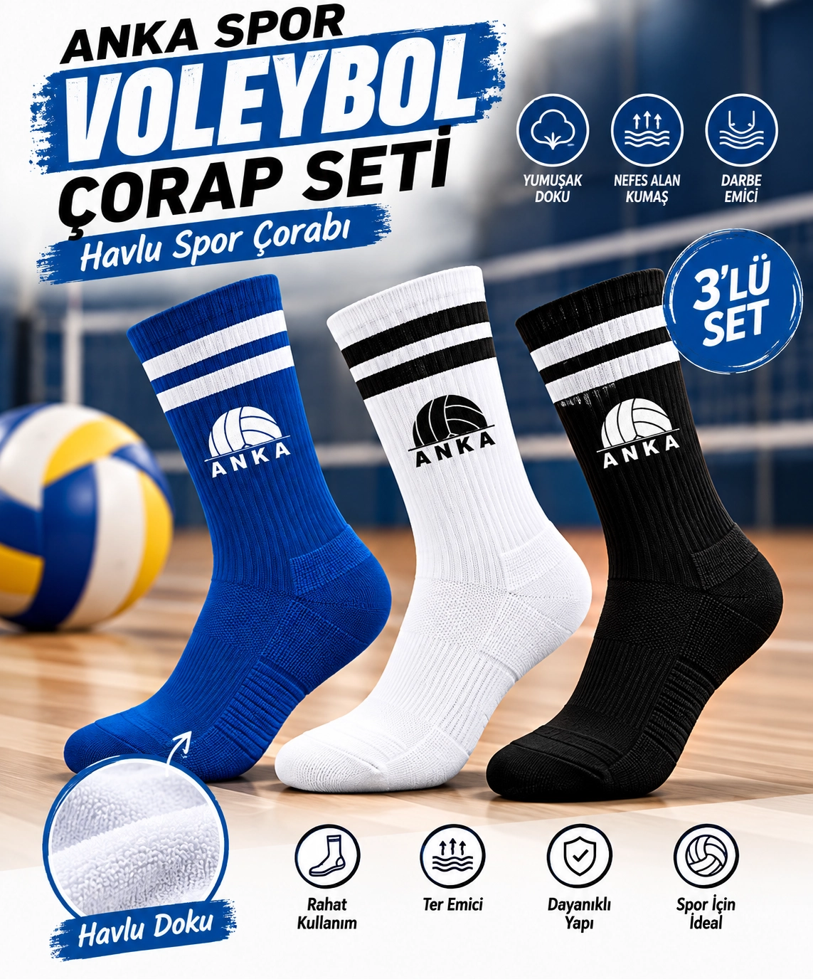 VOLEYBOL ÇORAP SETİ 